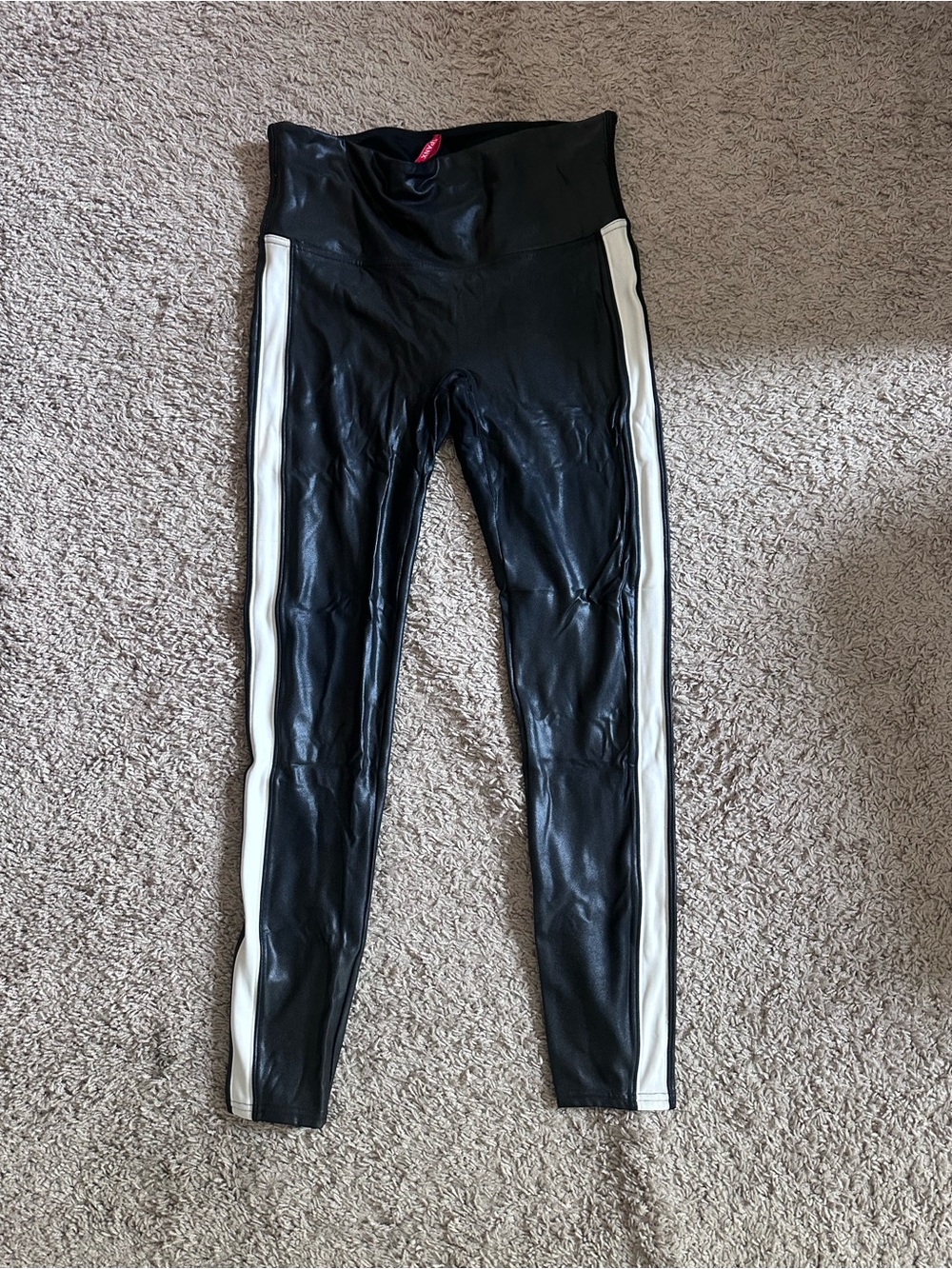 SPANX Black Faux Leather Leggings